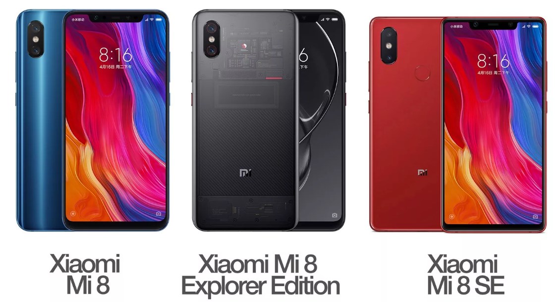 Смартфоны Xiaomi Mi8