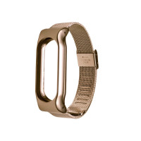 Металлический сетчатый ремешок для Xiaomi Mi Band 2 (Gold)