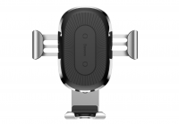 Автомобильный держатель с беспроводной зарядкой Auto Qi Baseus Gravity Mount (Silver/Серебро)