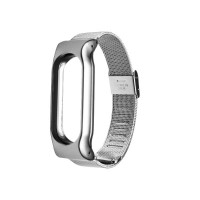 Металлический сетчатый ремешок для Xiaomi Mi Band 2 (Silver)