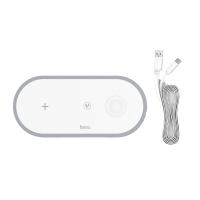 Беспроводное зарядное устройство Qi Hoco CW24 3in1 10W (White/Белый)