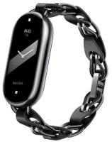 Фитнес-браслет Xiaomi Mi Band 8, ремешок из кожано-металлических звеньев (Black/Черный)