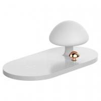 Беспроводное зарядное устройство Qi Baseus mushroom lamp Desktop wireless charger (White/Белый)