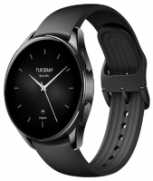 Смарт-часы Xiaomi Watch S2 (46 мм), черный стальной корпус, черный силиконовый ремешок