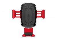 Автомобильный держатель с беспроводной зарядкой Auto Qi Baseus Gravity Mount (Red/Красный)