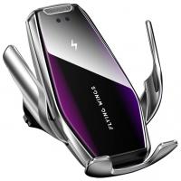 Автомобильный держатель с беспроводной зарядкой Auto Qi Totu Wireless Charger S7/King Series II (Silver/Серебро)