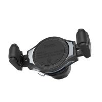 Автомобильный держатель с беспроводной зарядкой Auto Qi Hoco S1 (Metal Gray/Серый)