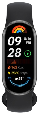Фитнес-браслет Xiaomi Smart Band 9, силиконовый ремешок (Midnight Black/Полуночный черный)