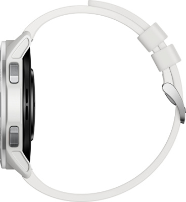 Смарт-часы Xiaomi Mi Watch S1-Active (1,43"), серебристый корпус, белый ремешок (Moon White)