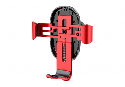 Автомобильный держатель с беспроводной зарядкой Auto Qi Baseus Gravity Mount (Red/Красный)