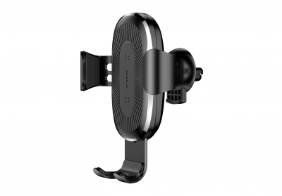 Автомобильный держатель с беспроводной зарядкой Auto Qi Baseus Gravity Mount (Black/Черный)