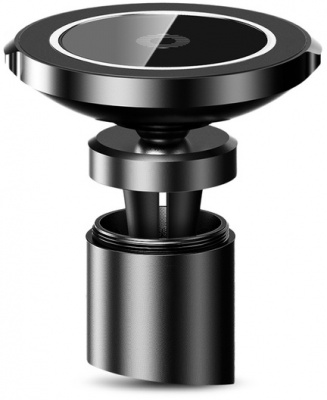 Автомобильный держатель с беспроводной зарядкой Auto Qi Baseus Magnetic (Black/Черный)