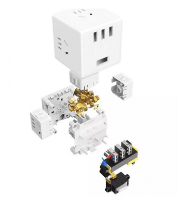 Сетевое зарядное устройство Xiaomi Mi Mijia Rubik 3xUSB-A*2100mAh 2500W  (White/Белый)