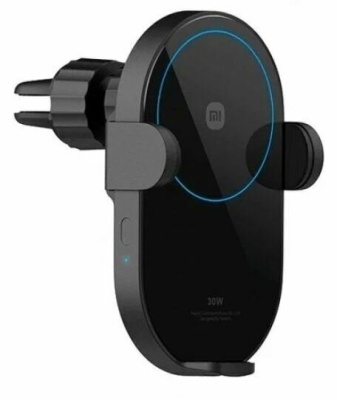 Автомобильный держатель смартфона с беспроводной зарядкой Xiaomi Mi Wireless Car Charger 30W + Qi (Black/Черный)