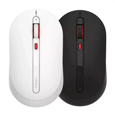 Мышь-bluetooth Xiaomi Miiiw Wireless Office Mute Mouse (Black+Red/Черный с красным)