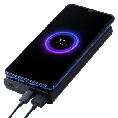Портативный аккумулятор Xiaomi Mi Wireless Power Bank 10000mAh +Qi (Black/Черный)