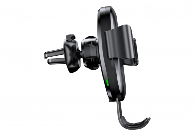 Автомобильный держатель с беспроводной зарядкой Auto Qi Baseus Gravity Mount (Black/Черный)