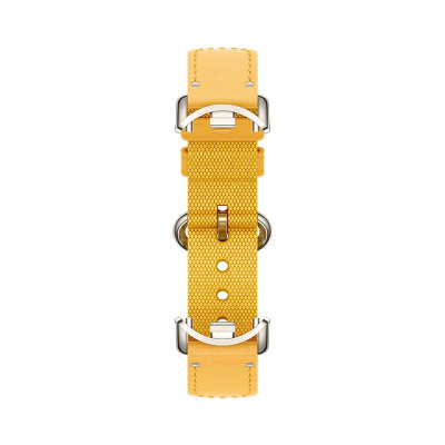 Фитнес-браслет Xiaomi Mi Band 8, кожано-нейлоновый ремешок (Yellow/Желтый)