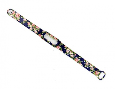 Ремешок для Mi Band 1/2 Xiaomi Band Blue&Rose Flower