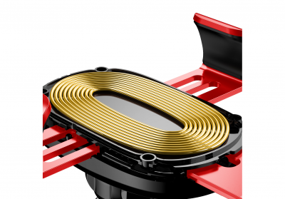 Автомобильный держатель с беспроводной зарядкой Auto Qi Baseus Gravity Mount (Red/Красный)
