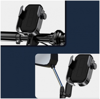 Держатель смартфона велосипедный Baseus Armor Bicycle Holder (Silver/Серебро)