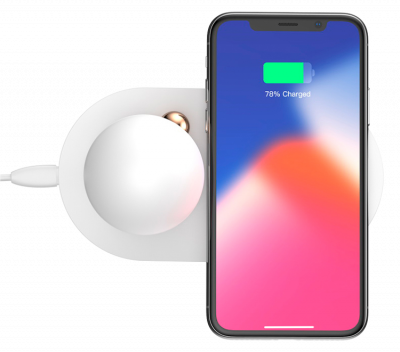 Беспроводное зарядное устройство Qi Baseus mushroom lamp Desktop wireless charger (White/Белый)