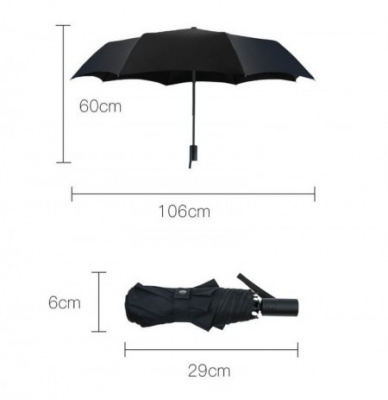 Зонт Xiaomi Pinluo Automatic Umbrella (Black/Черный)
