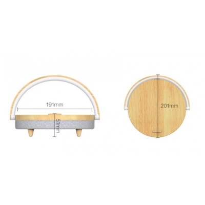 Акустика Xiaomi Ezvalo Wireless Charging Lamp +Qi +Bluetooth Wood Pattern