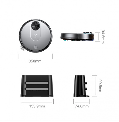 Робот-пылесос Xiaomi Viomi V2 PRO Cleaning Robot Vacuum (Grey/Серый)