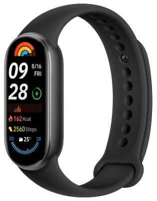 Фитнес-браслет Xiaomi Smart Band 9, силиконовый ремешок (Midnight Black/Полуночный черный)