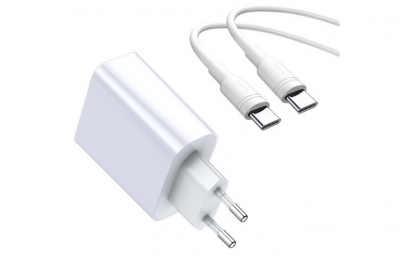 Сетевое зарядное устройство Baseus 1xUSB&1xUSB-C*5000mAh 30W (White/Белый)