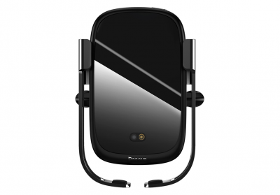 Автомобильный держатель с беспроводной зарядкой Auto Qi Baseus Car Charger Rock-Solid (Black/Черный)