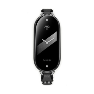 Фитнес-браслет Xiaomi Mi Band 8, ремешок из кожано-металлических звеньев (Black/Черный)