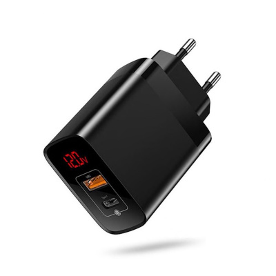 Сетевое зарядное устройство Baseus 1xUSB&1xUSB-C*3000mAh (Black/Черный)
