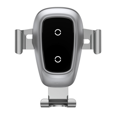 Автомобильный держатель с беспроводной зарядкой Auto Qi Baseus Gravity Mount (Silver/Серебро)