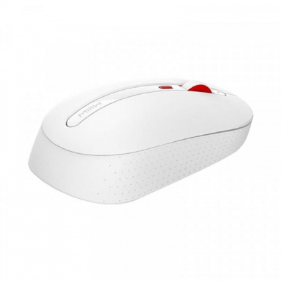 Мышь-bluetooth Xiaomi Miiiw Wireless Office Mute Mouse (White+Red/Белый с красным)
