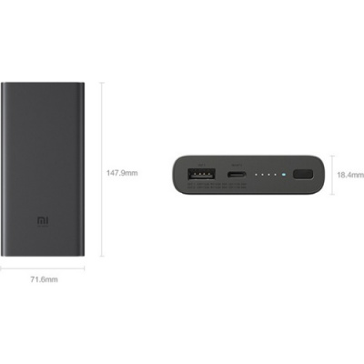 Портативный аккумулятор Xiaomi Mi Wireless Power Bank 10000mAh +Qi (Black/Черный)