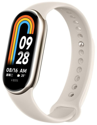 Фитнес-браслет Xiaomi Mi Band 8, силиконовый ремешок (White/Белый)