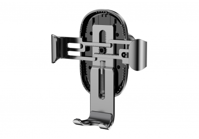 Автомобильный держатель с беспроводной зарядкой Auto Qi Baseus Gravity Mount (Black/Черный)