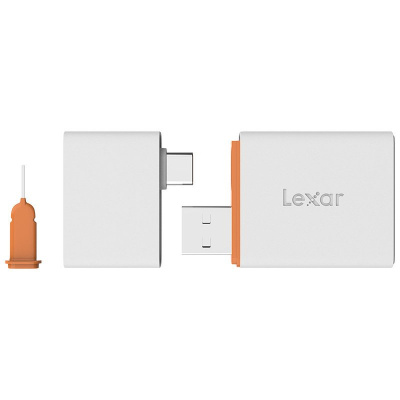 Переходник USB-C -> 1xUSB3.1 & microSD & nCard Xiaomi Lexar Combi (White/Белый)