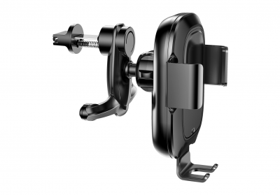 Автомобильный держатель с беспроводной зарядкой Auto Qi Baseus Car Charger Smart (Black/Черный)