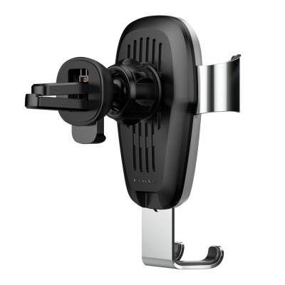 Автомобильный держатель с беспроводной зарядкой Auto Qi Baseus Gravity Mount (Silver/Серебро)