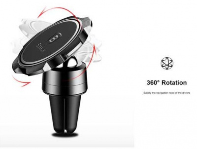 Держатель смартфона Baseus Gyro Magnet Car (Black/Черный)