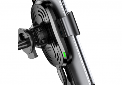 Автомобильный держатель с беспроводной зарядкой Auto Qi Baseus Gravity Mount (Black/Черный)