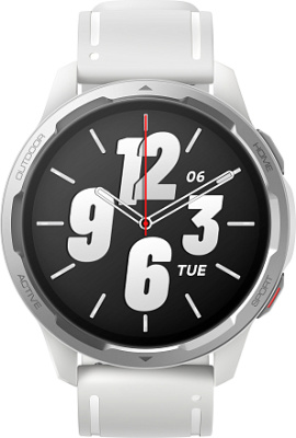 Смарт-часы Xiaomi Mi Watch S1-Active (1,43"), серебристый корпус, белый ремешок (Moon White)