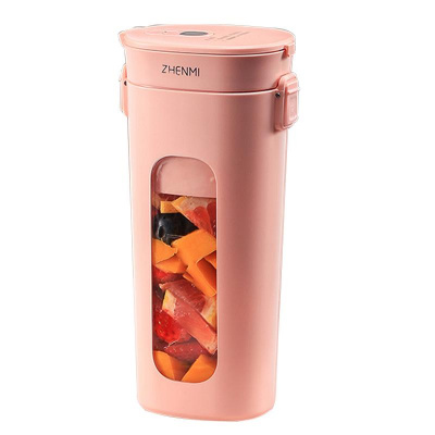 Блендер портативный Xiaomi Zhenmi Mini Vacuum Electric Juicer 2400mAh (Pink/Розовый)