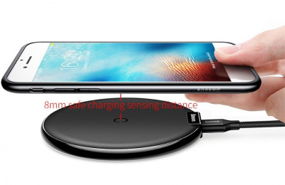 Беспроводное зарядное устройство Qi Baseus iX Desktop Wireless Charger (Black/Черный)
