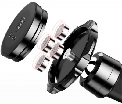 Держатель смартфона Baseus Gyro Magnet Car (Black/Черный)