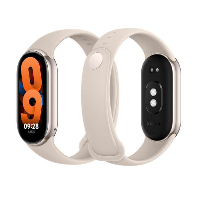 Фитнес-браслет Xiaomi Mi Band 8, силиконовый ремешок (White/Белый)
