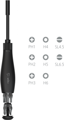 Отвертка ручная реверсивная Xiaomi Wiha 8in1 Ratcheting Screwdriver (черный/black)